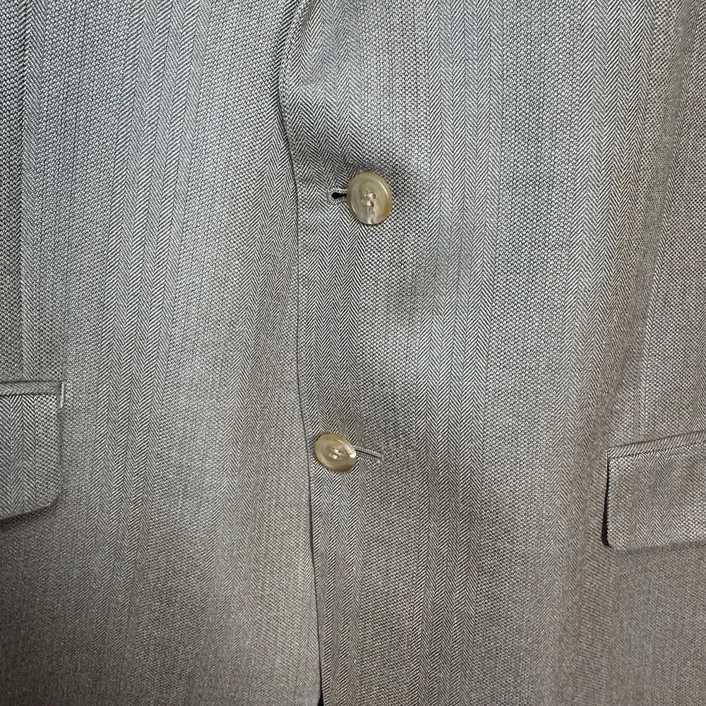Lauren Ralph Lauren Silk Wool Sports Jacket‎ Men's 48L Single Breasted Gray